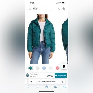 Cropped puffer jacket